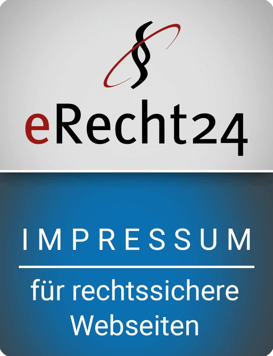 Dieses Impressum wurde von eRecht24 entwickelt und geprüft.