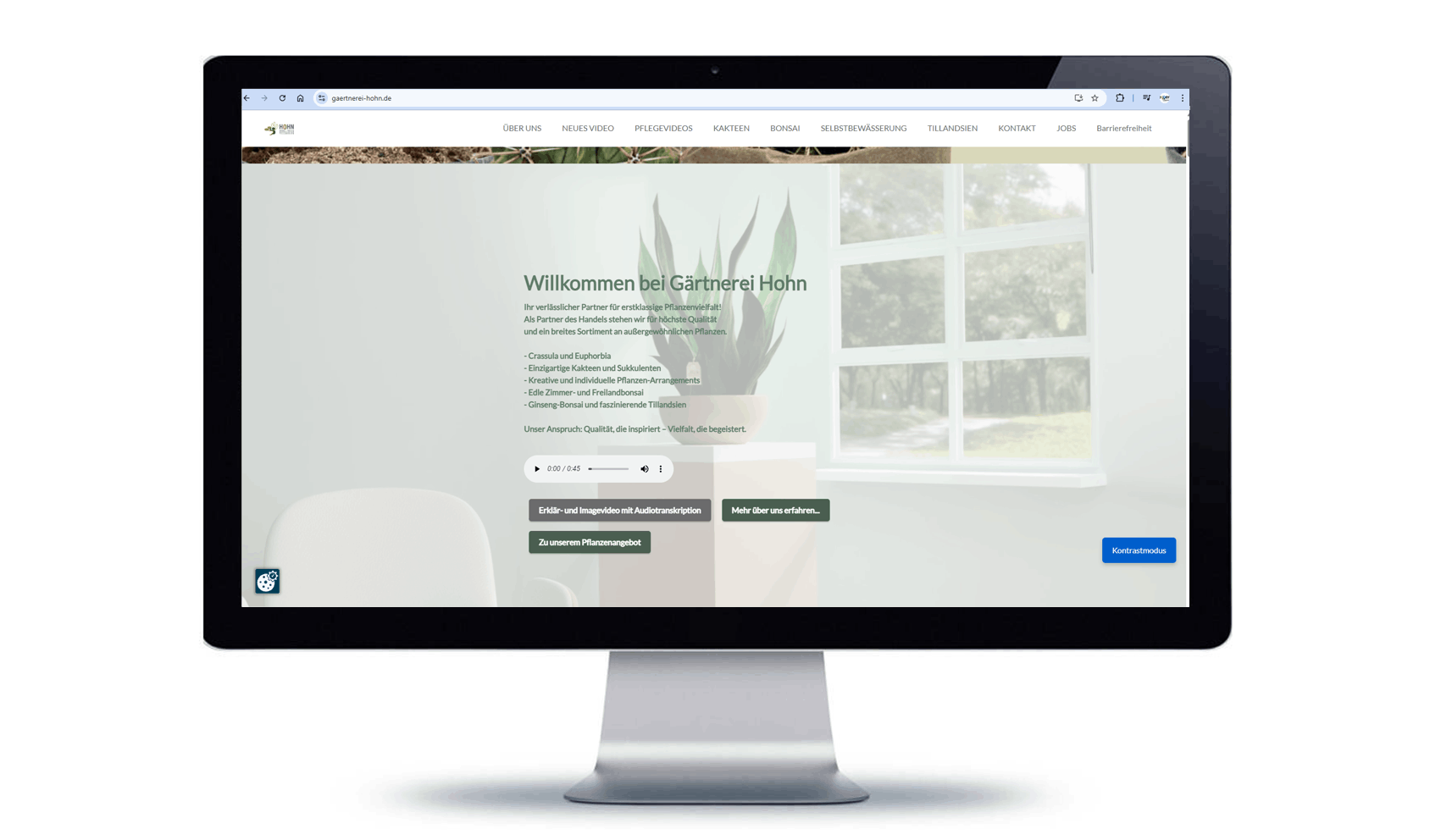 eine mobiloptimierte Website von Egger Communications