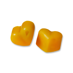 100% Bienenwachs in Herzform